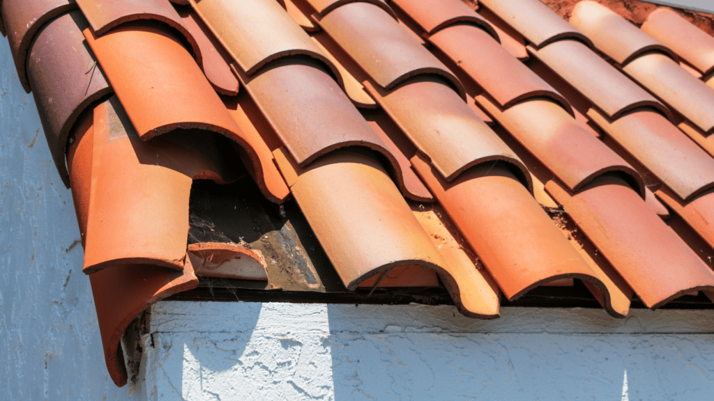 Damaged Clay Roof ORB Roofing Solutions