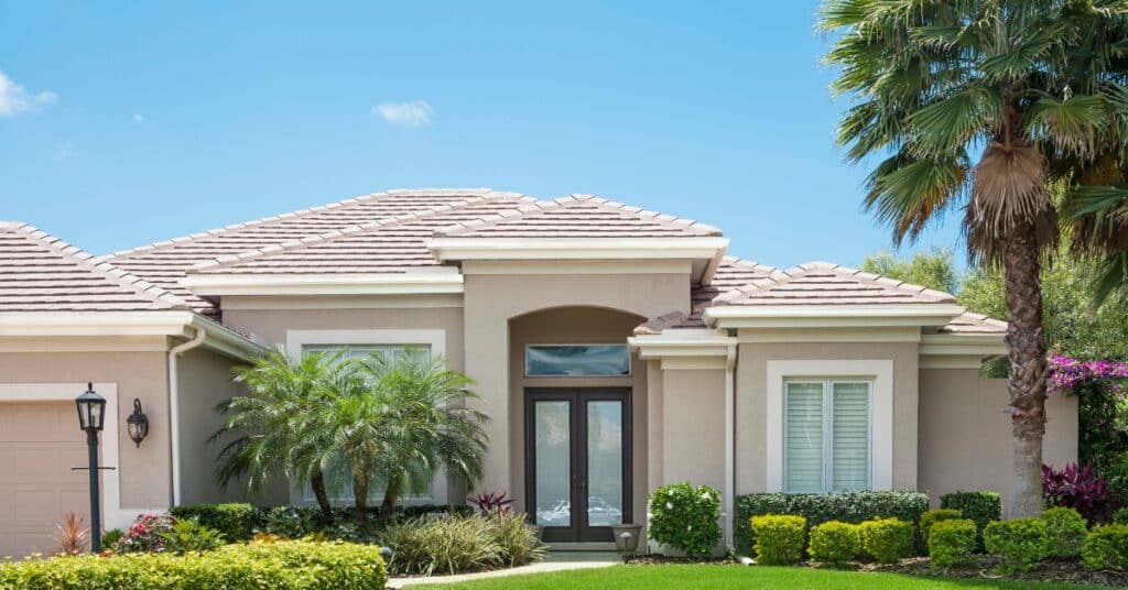 Florida Palm Tree tile roof